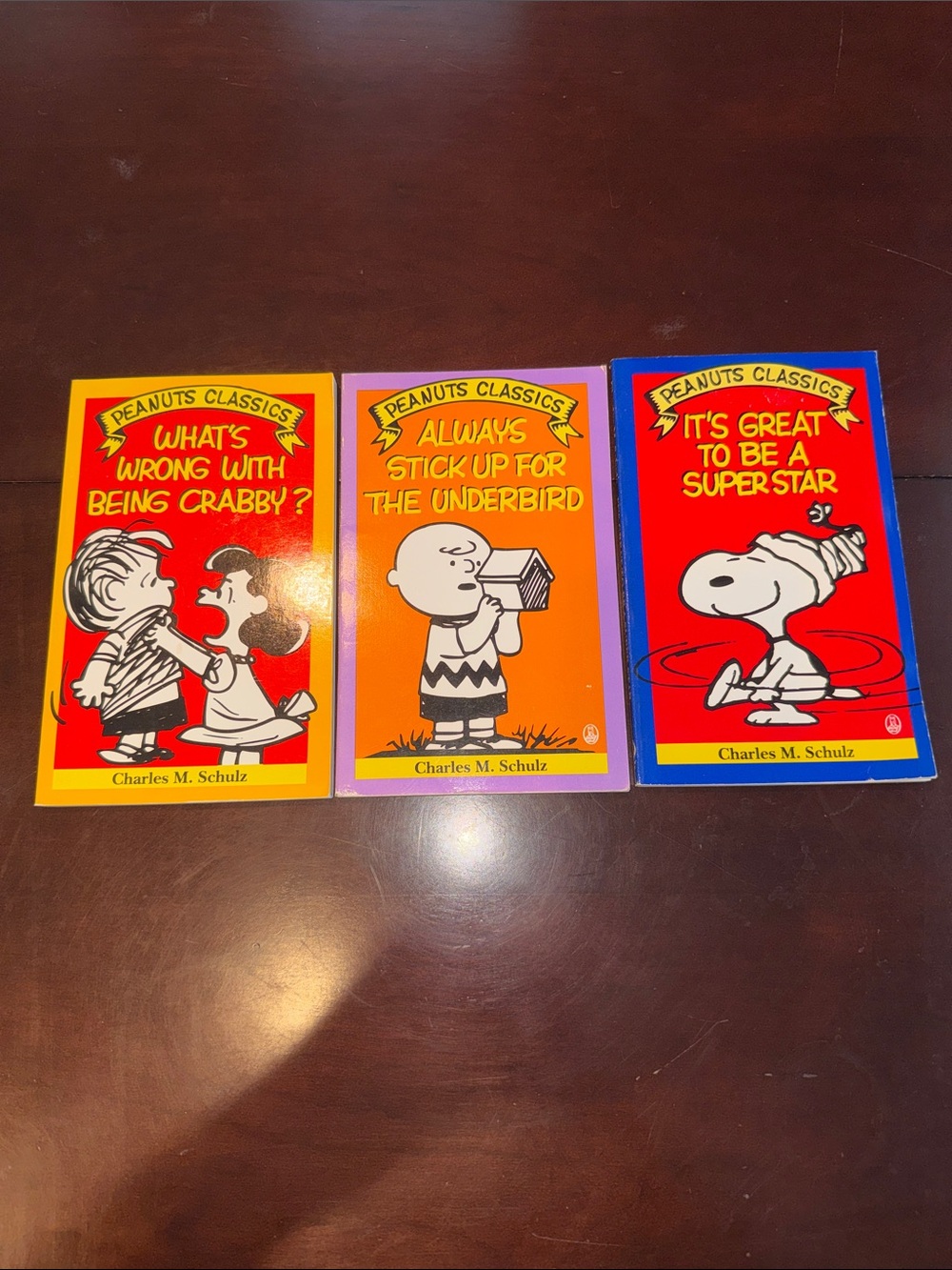 Peanuts Classics Book Trio - Charlie Brown - Snoopy Red, Orange & Purple Borders